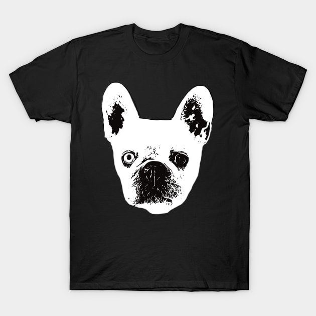 French Bulldog Face T-Shirt by DoggyStyles